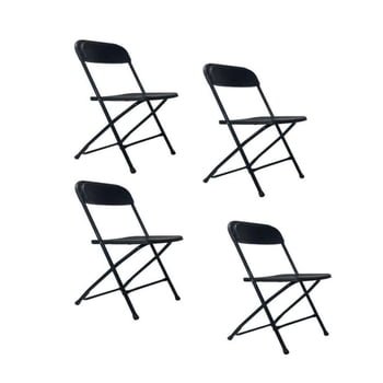 Set de 4 Sillas Plegables Samsonite Negro