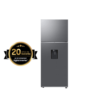 Refrigerador Top Mount 12 pies cúbicos, Despachador de agua, Acero elegante - Acero Acero